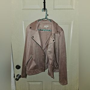 Dusty Rose LOFT Suede Motojacket